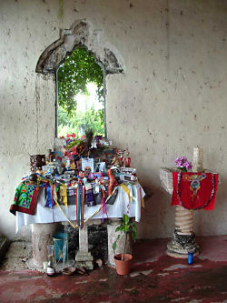 Altar set up by participants to honour the dead