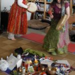 Moving Mandala altar with dancers